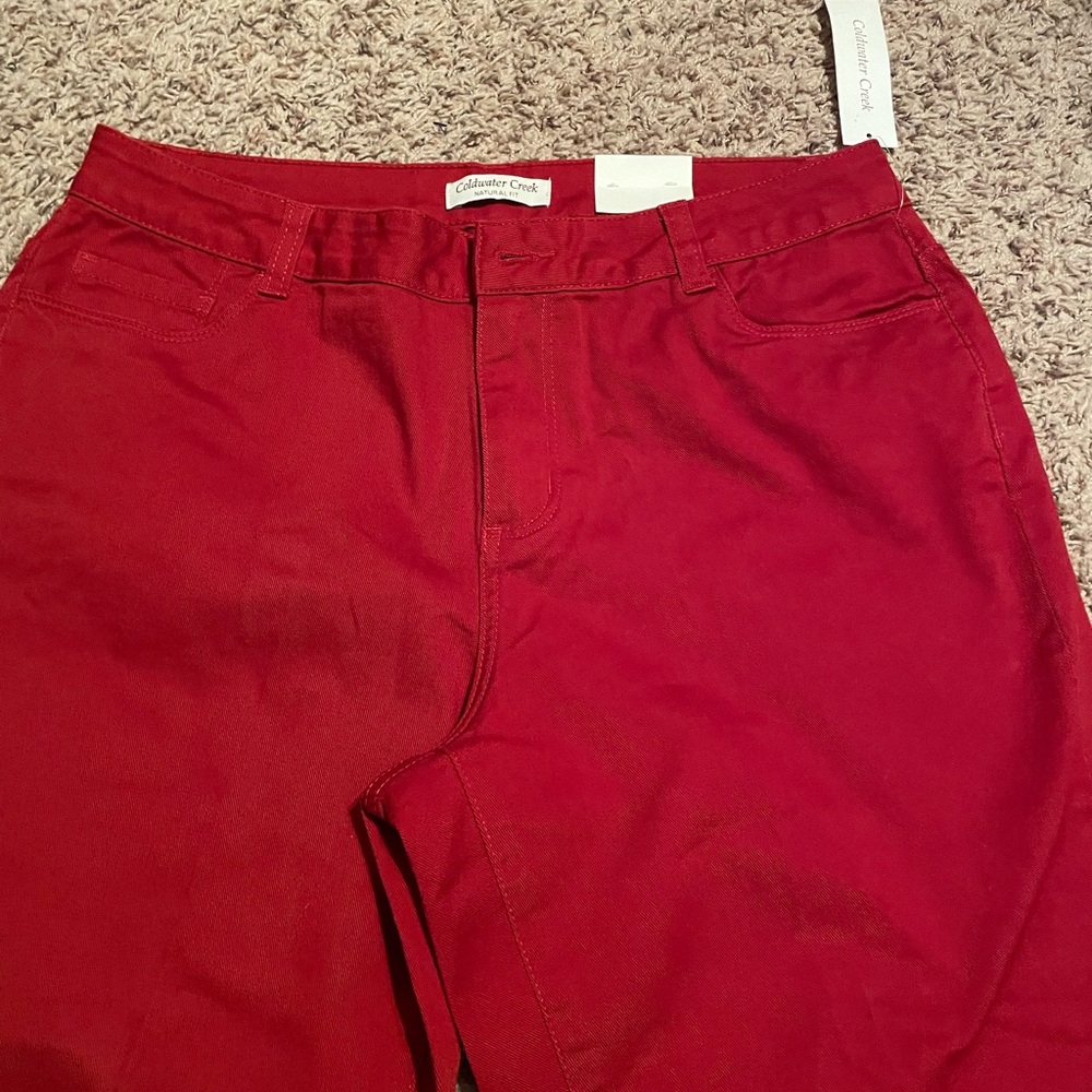 ♥️ NWT~COLDWATER CREEK ♥️Natural Fit Capris Copper/Rust color in SZ:12 Brand New - Picture 9 of 13